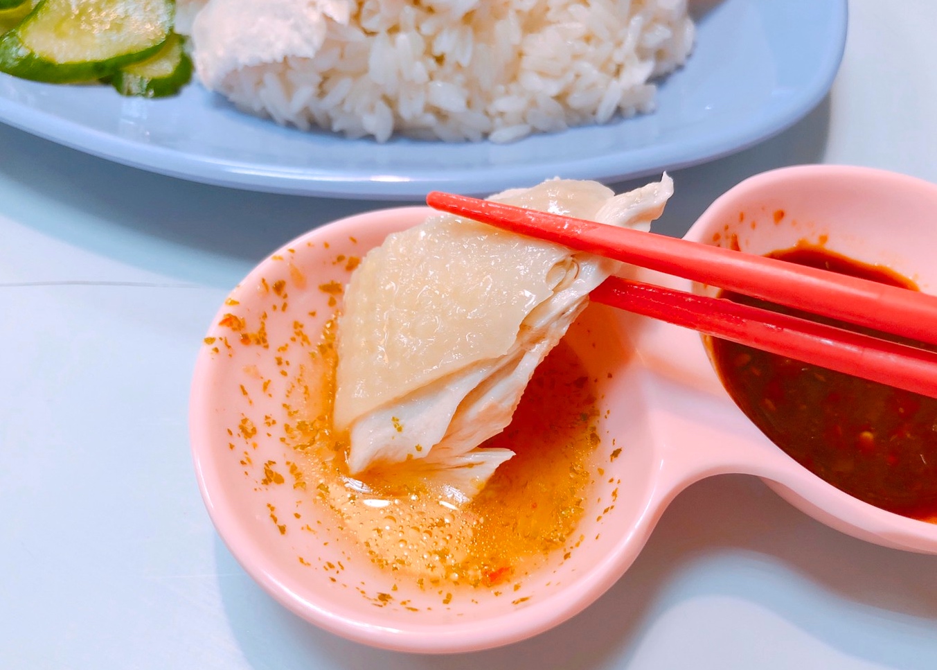 泰式小吃,黃金波海南雞飯