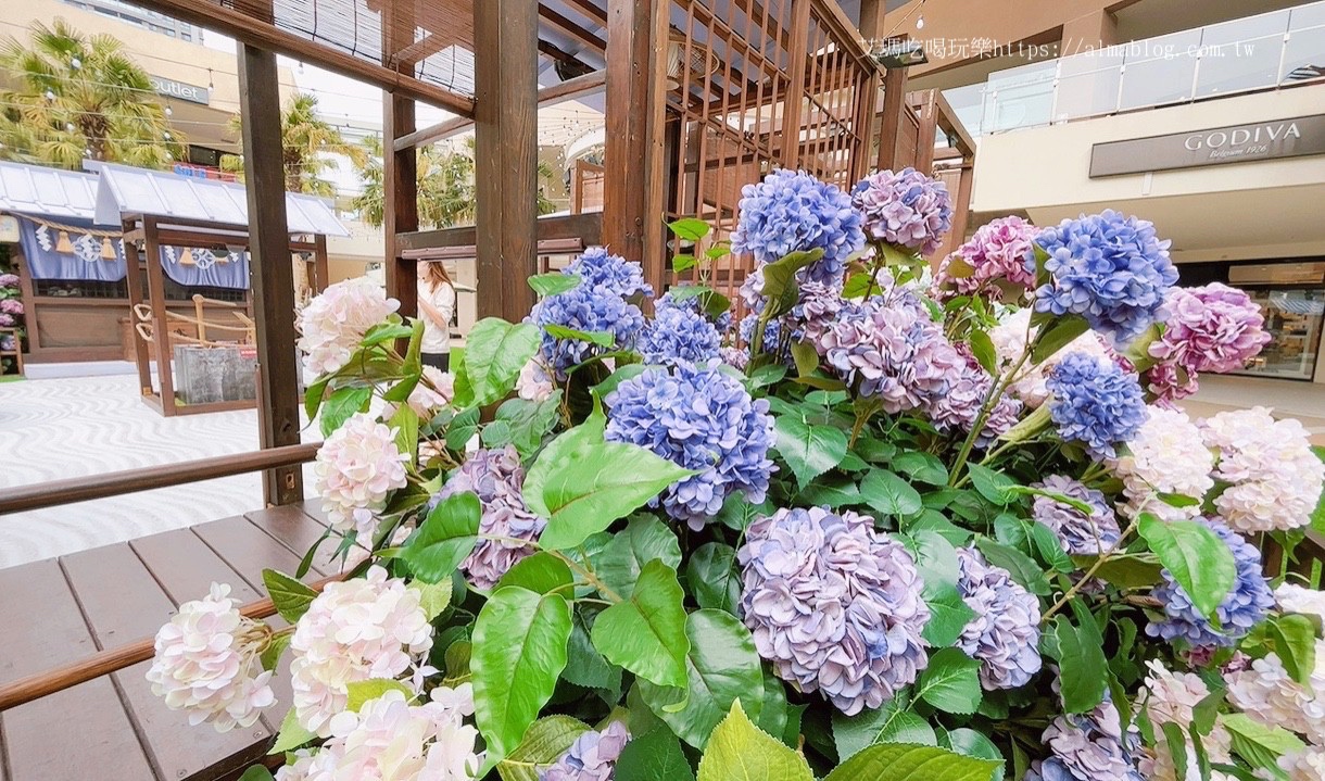 林口三井最新繡球花景 還有花叢神社 花手水景 10分鐘就能到竹林寺粉紅風暴 艾瑪吃喝玩樂札記